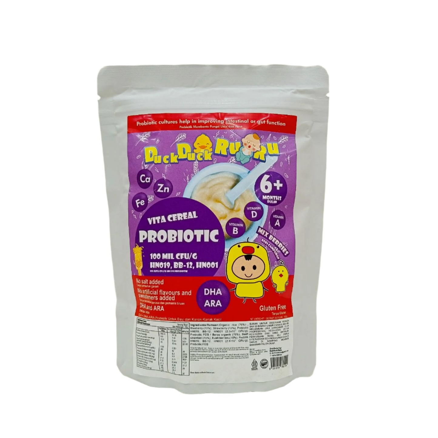 Duck Duck Ru Ru Vita Cereal Probiotic 6M+