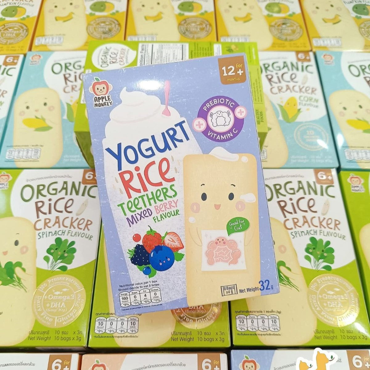 Apple Monkey Yogurt Rice Teether 32g