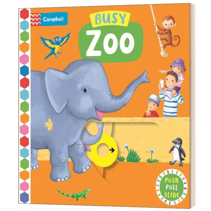 Campbell Push Pull Slide Busy Zoo