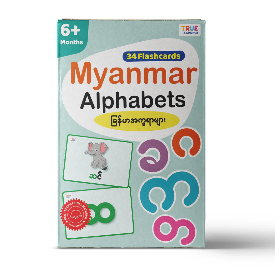 True Learning 34 Flashcards 6Months+ - Myanmar Alphabets