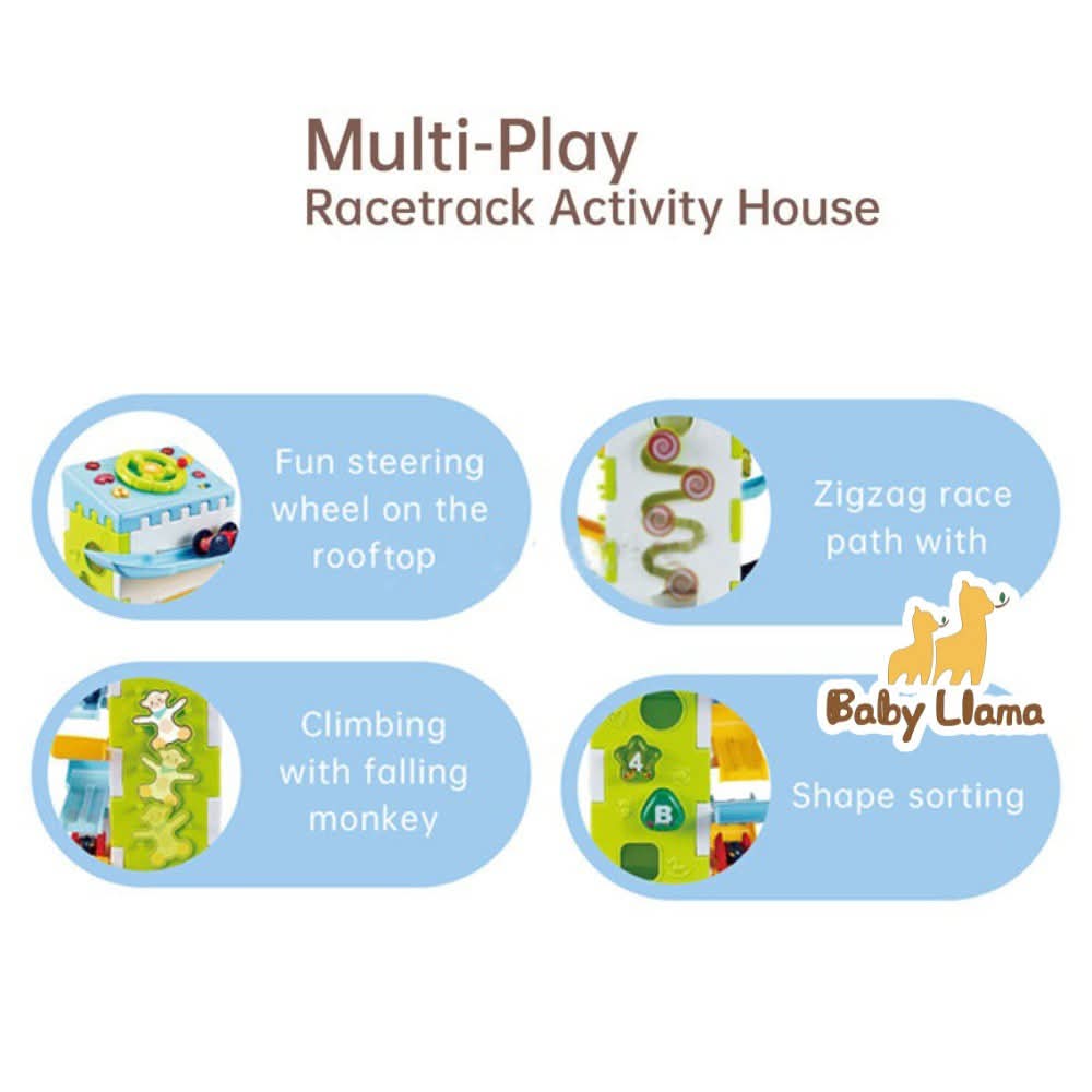 Youleen Multi-Play Racetrack Activity House Toy