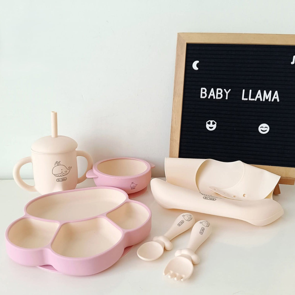 Dr.Isla DBT05 Baby Tableware Five-piece Set Blue 6M+