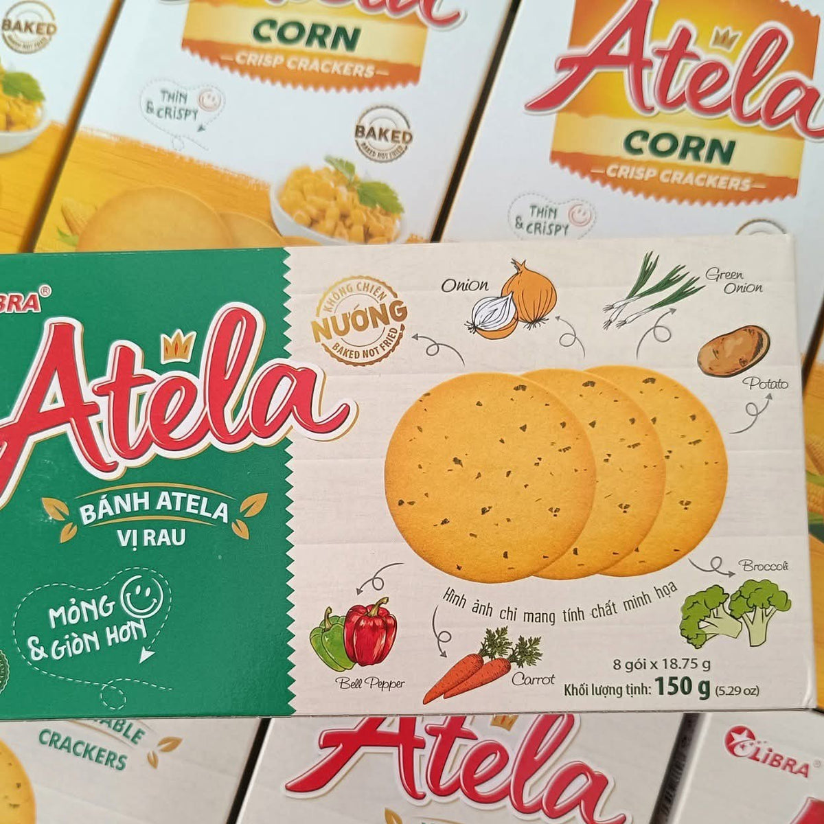 Atela Crackers (18.75g*8Pkts) 150g