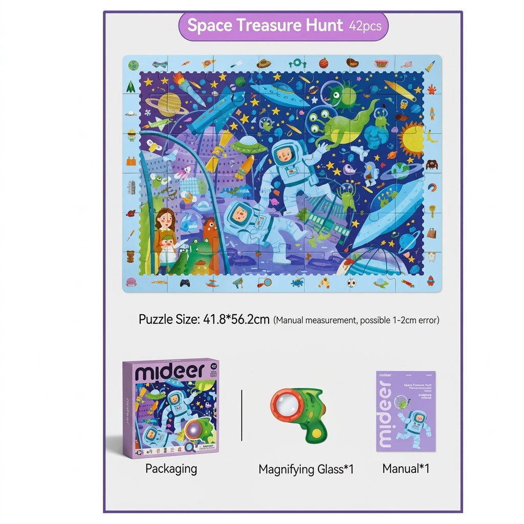 Mideer Build & Seek Puzzle Whimsical Room & Special Treasure Hunt