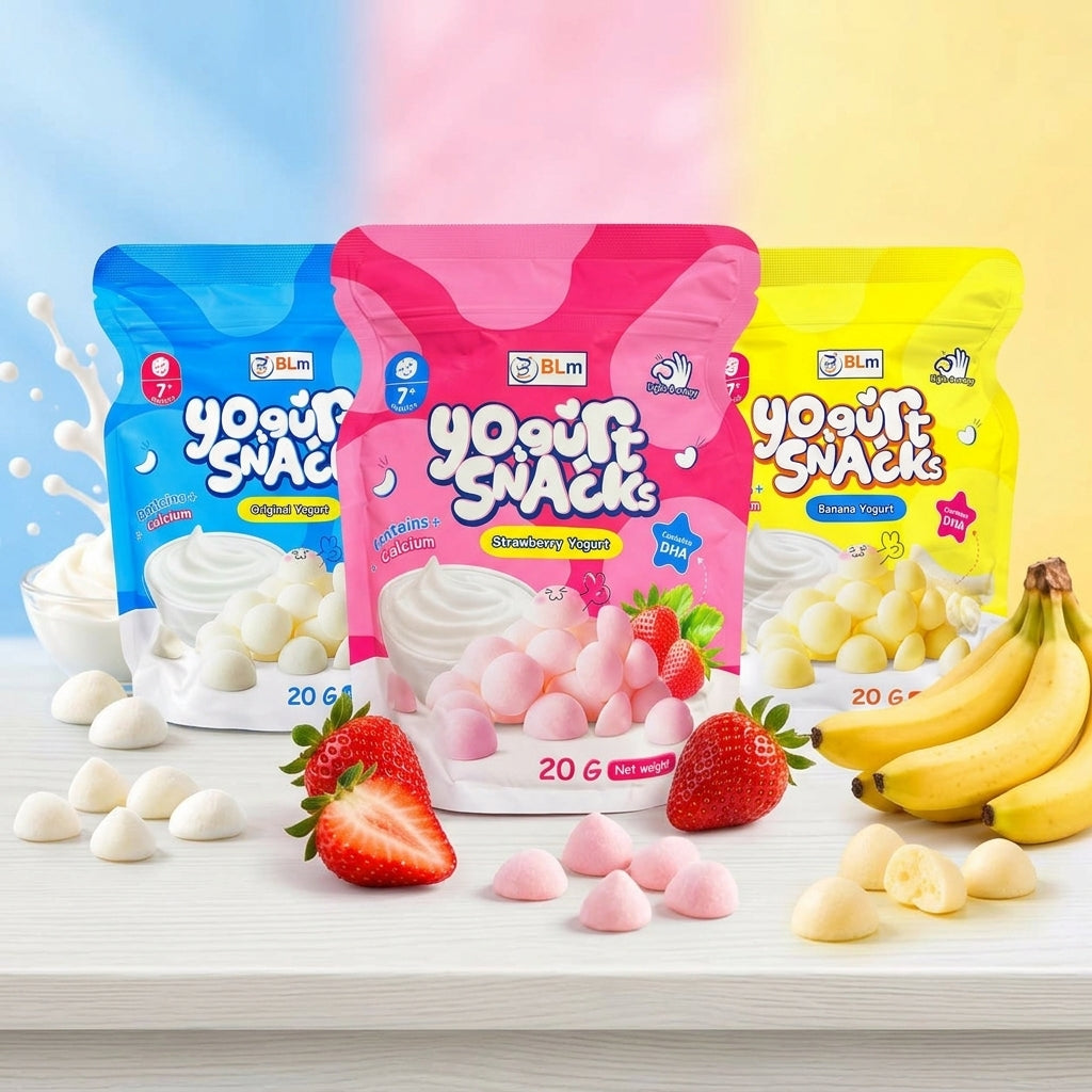 BLm Yogurt Snacks Original, Banana & Strawberry Yogurt 20g