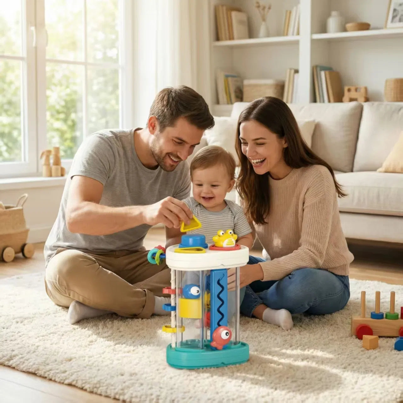 Bibi-inn Shape Sorter Hooty-Hoo 5in1 Toy 18M+