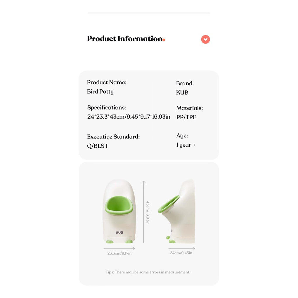 KUB Baby Urinal Green