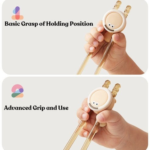 KUB Training Chopsticks with Storage Box - Beige