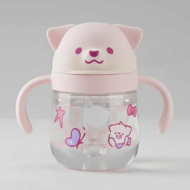 BabyCare Shiba Inu PPSU Training Cup Orange & Pink 340ml 6M+