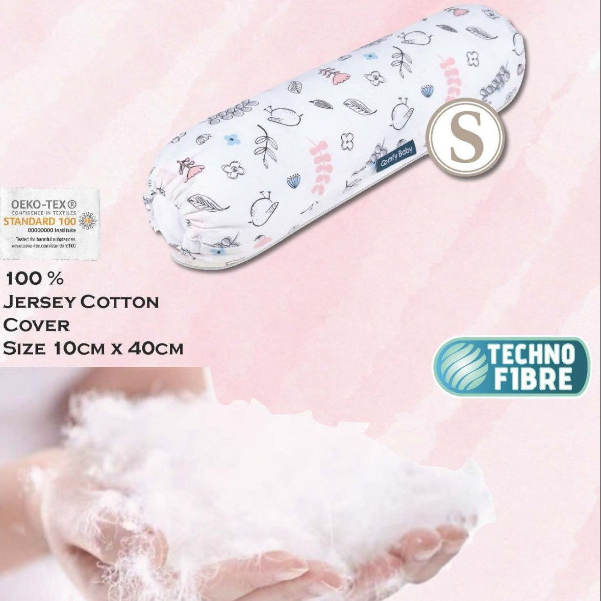 OAAO Cotton Baby Bolster Small 10x40cm