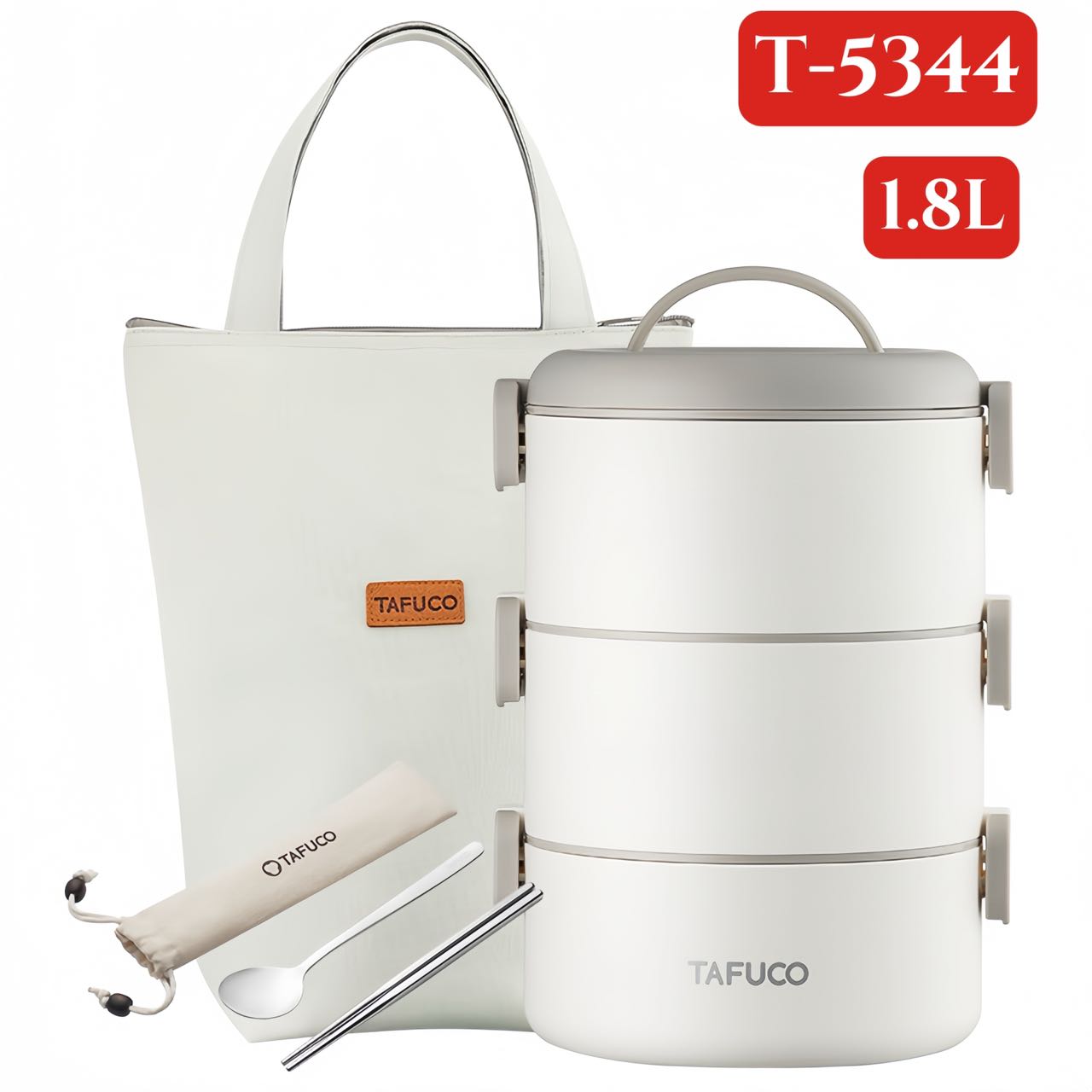 T-5344 TAFUCO 3 Layers Lunch Box 1.8L