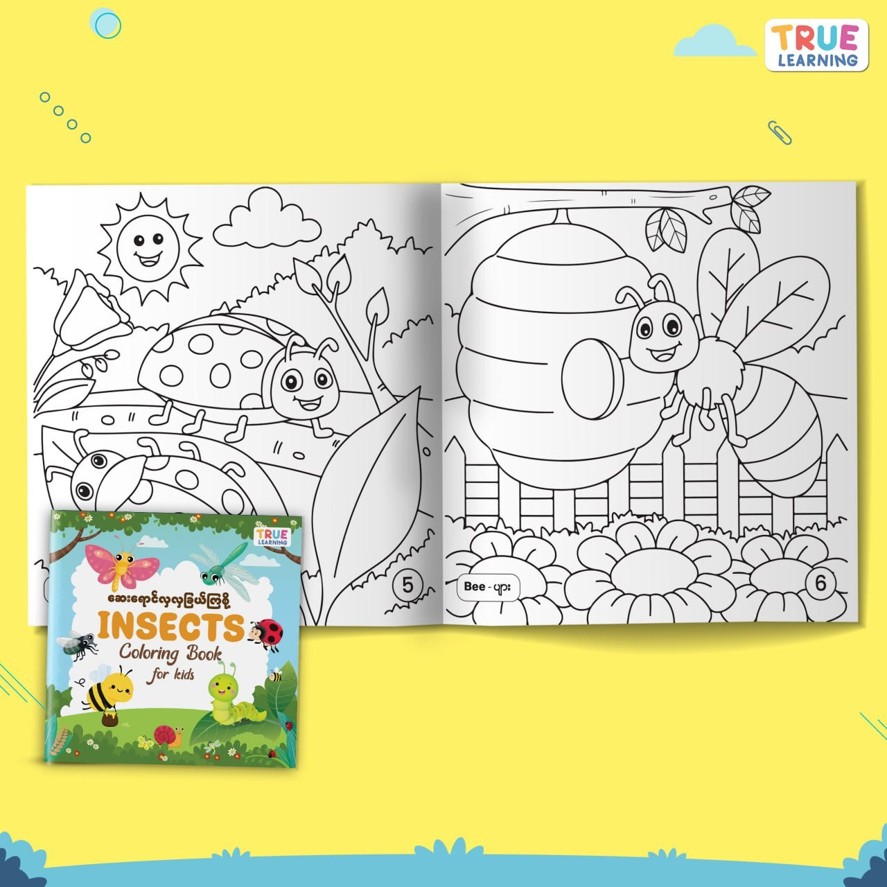 True Learning Coloring Book For Kids - Insects