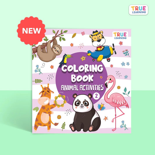 True Learning Coloring Book - Animal Activities 2