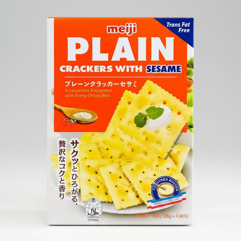 Meiji Plain Crackers 104g(26g*4pkts) 2Yrs+