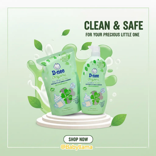 D-nee Organic Baby Bottle & Nipple Cleanser for Newborn Bottle & Refill Pack