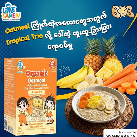 Little Saren Organic Oatmeal 80g(20g*4Packs) 6M+