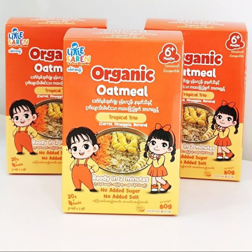 Little Saren Organic Oatmeal 80g(20g*4Packs) 6M+