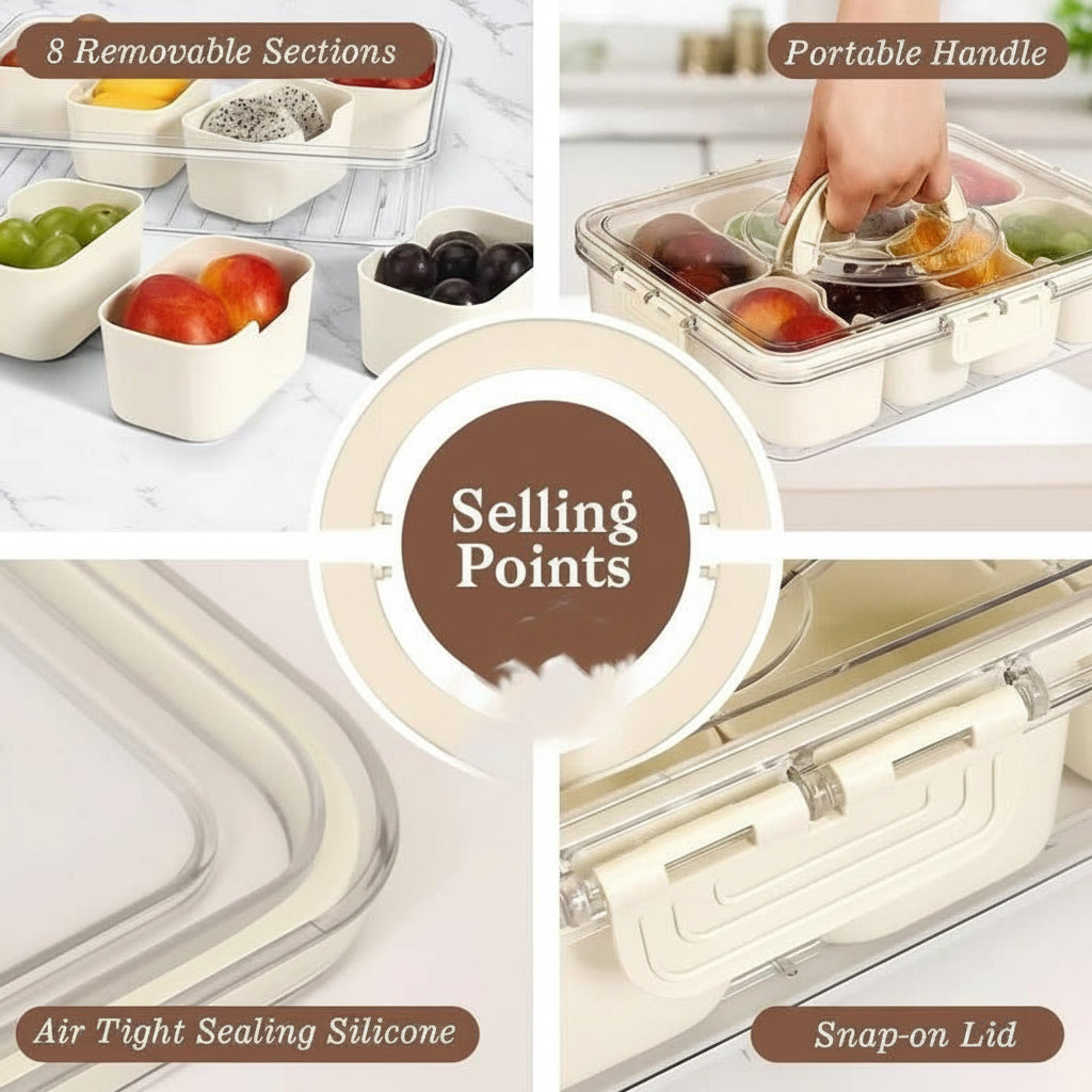 Food Storage Container 4/8 Compartment