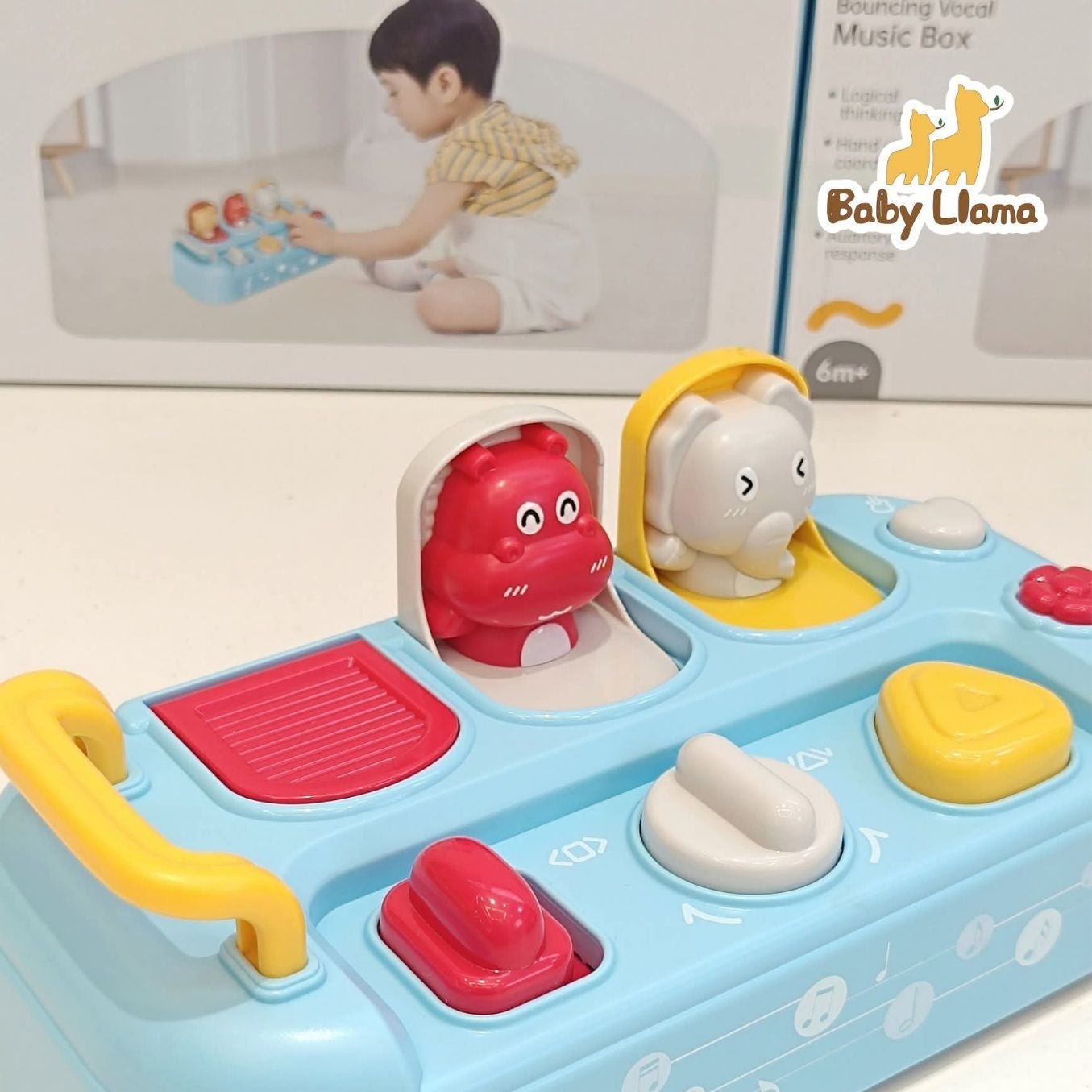 Youleen Cartoon Bouncing Vocal Music Box Toy