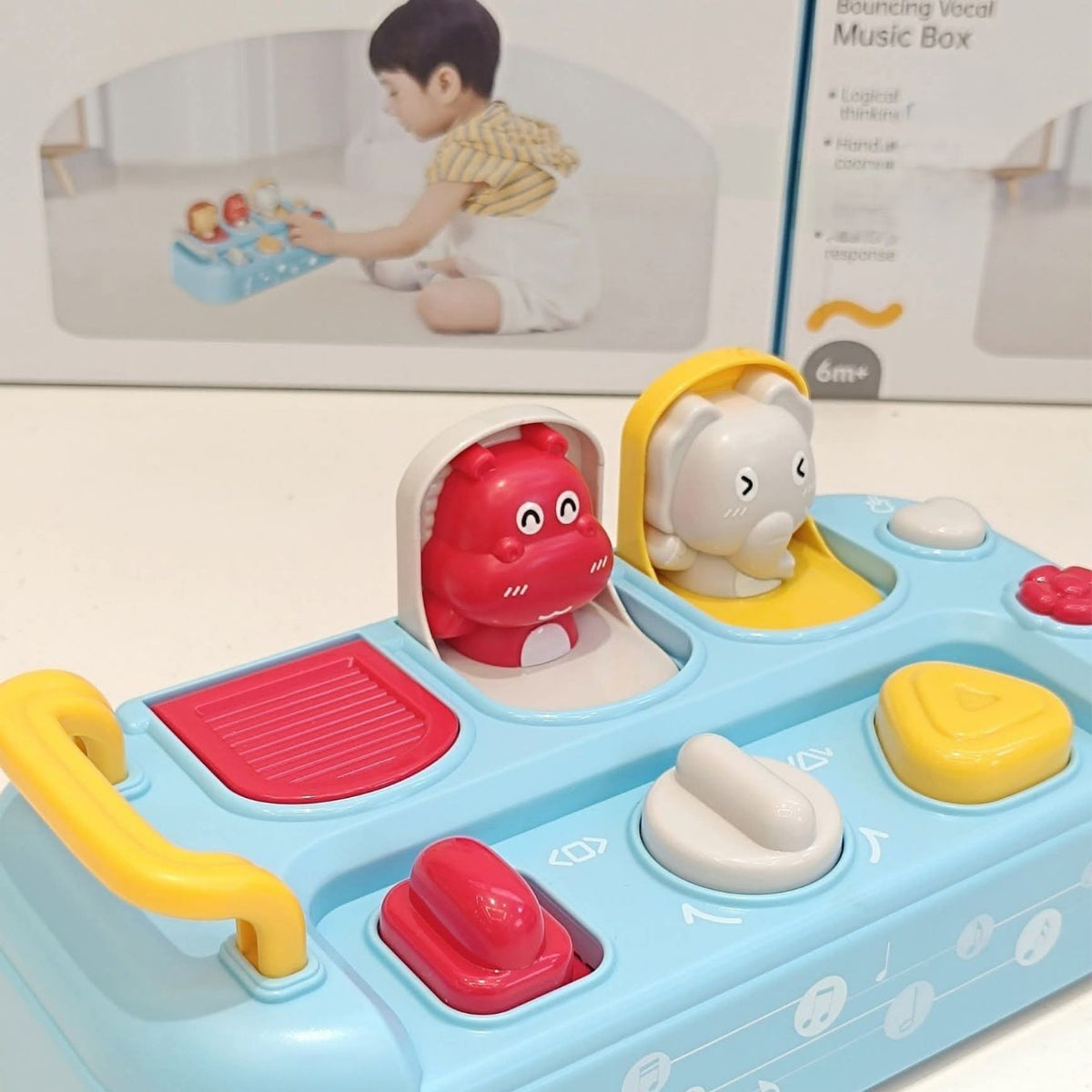 Youleen Cartoon Bouncing Vocal Music Box Toy