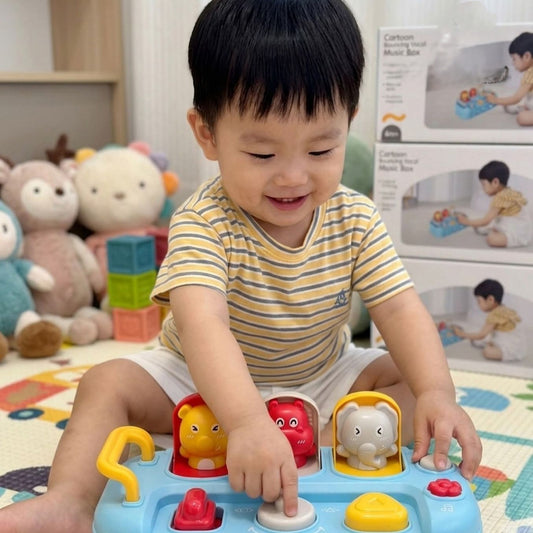 Youleen Cartoon Bouncing Vocal Music Box Toy