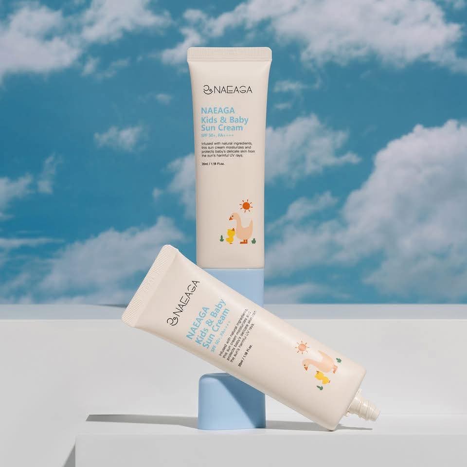 NAEAGA Kids & Baby Mild Facial Foam & Sun Cream SPF 50+