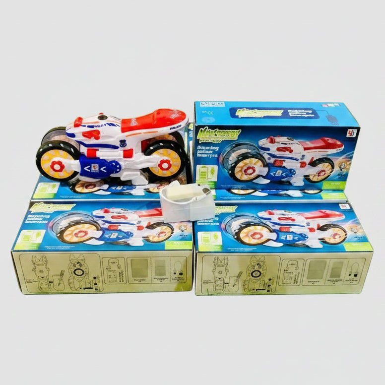 New Energy Rotating Police Motorcycle Toy