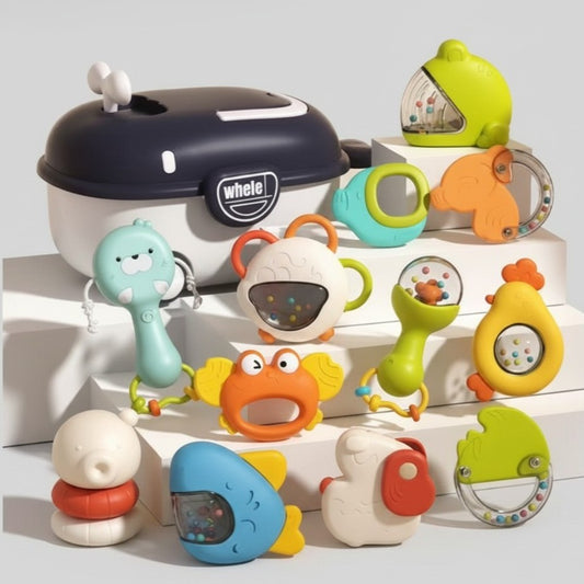 Whale Teether & Rattle Set