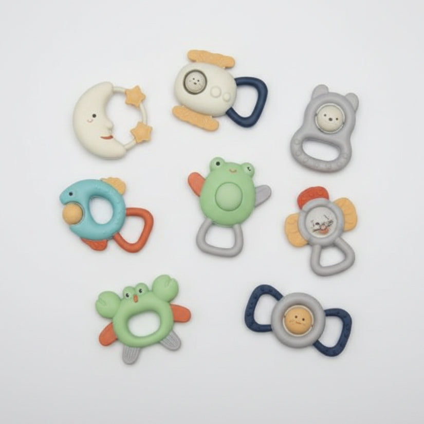 Youleen Baby Teether & Rattle Set 8Pcs 3M+