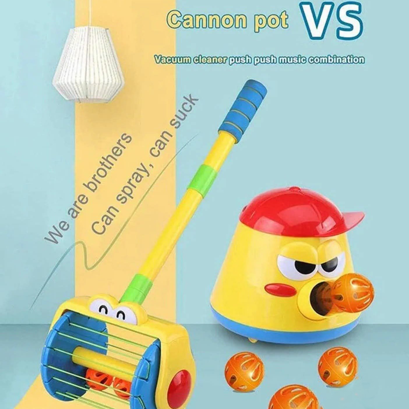 Pot Cannon Shooting Pot & Vacuum Cleaner Toy Set 3Yr+