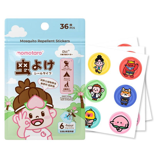 Momotaro Mosquito Repellent Stickers 36Pcs