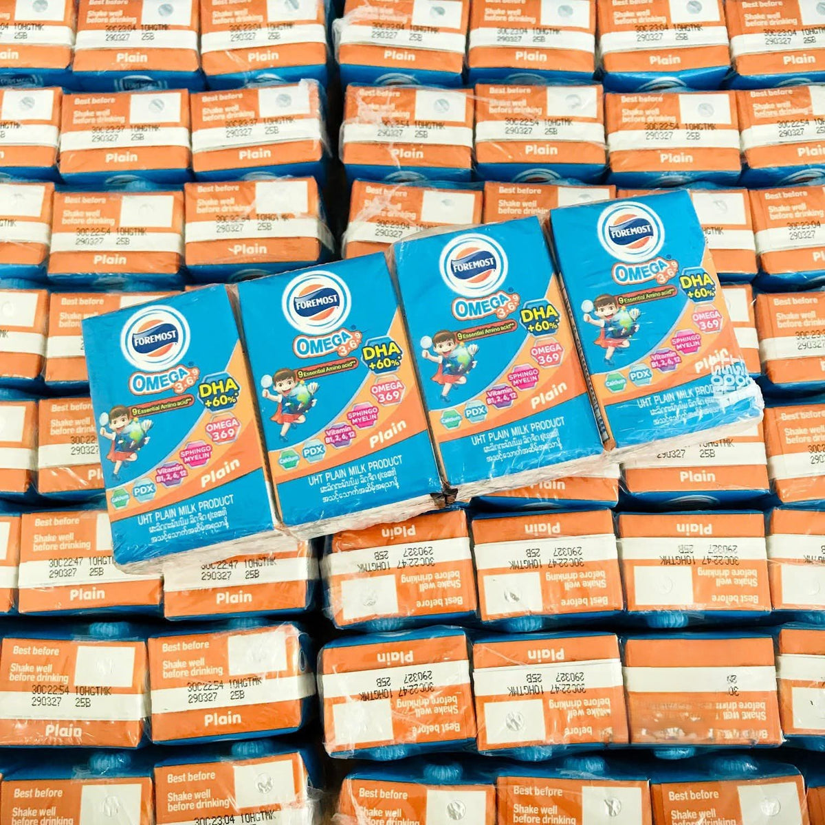 Foremost Omega 369 DHA+60% Plain & Sweet Milk 110ml*4