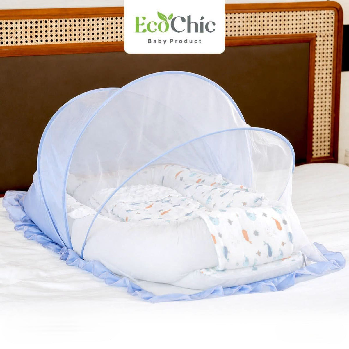 EcoChic Mosquito Net Blue & Pink