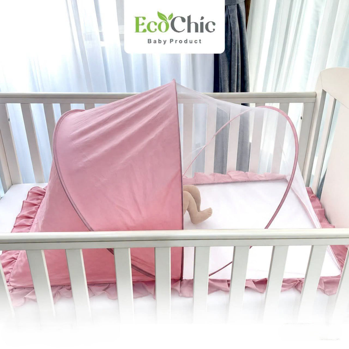 EcoChic Mosquito Net Blue & Pink