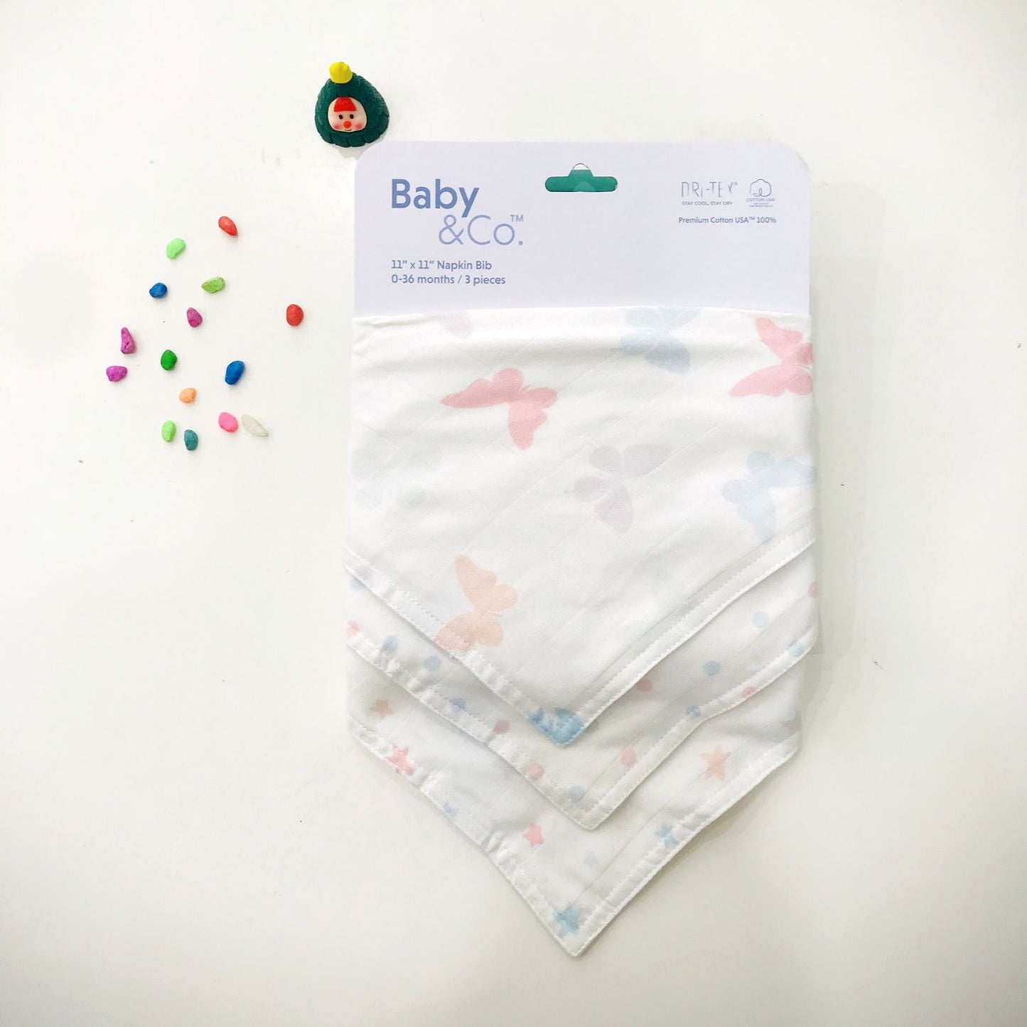Baby & Co. Napkin Bib 11"x11" 3Pcs