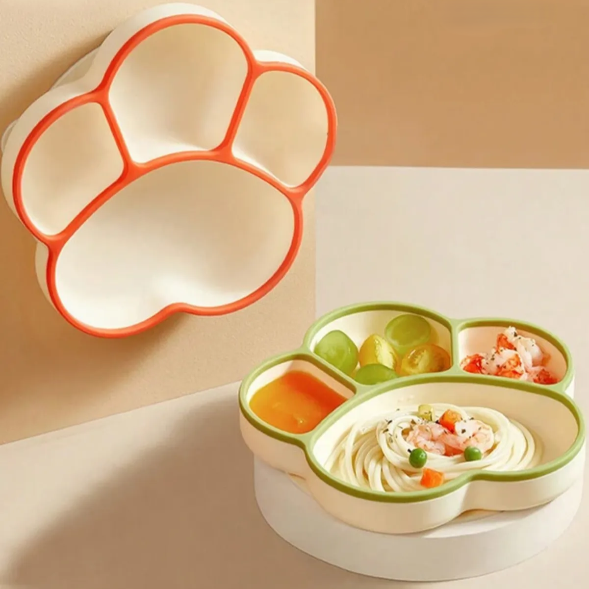 ab Silicone Plate Green & Orange 6M+