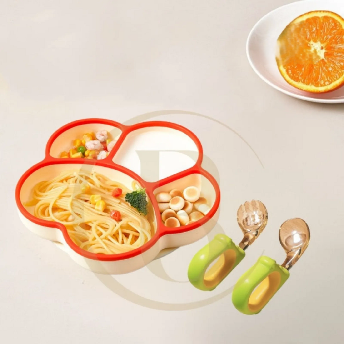 ab Silicone Plate Green & Orange 6M+