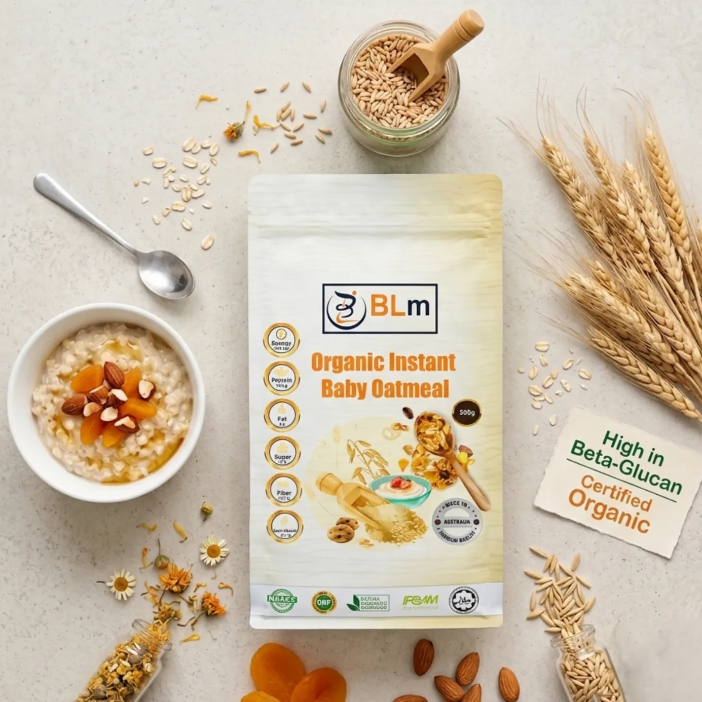 BLm Organic Instant Baby Oatmeal 500g