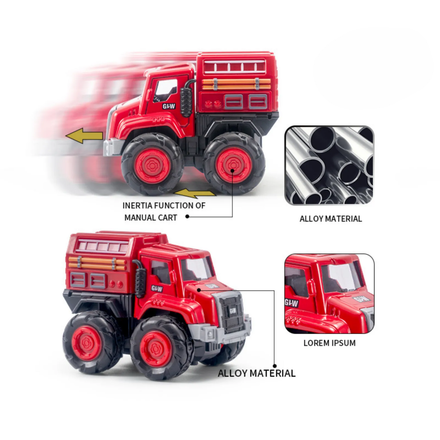 GLW Engineering Truck Boom Truck Toy