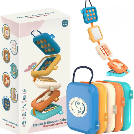 Manmi Top Explore & Discover Cubes Montessori Activity Toys 18M+