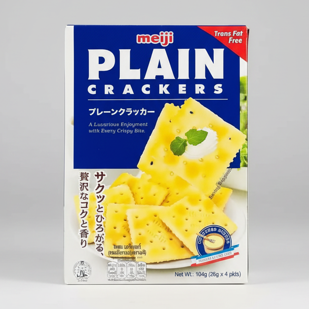 Meiji Plain Crackers 104g(26g*4pkts) 2Yrs+