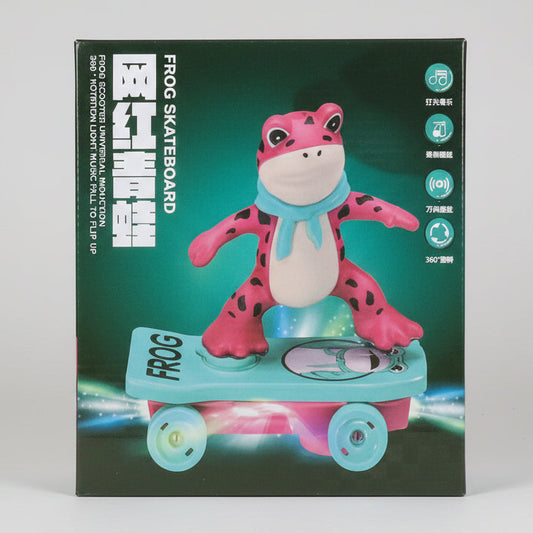 Frog Skateboard Frog Scooter Music 360Degree Rotation Toy
