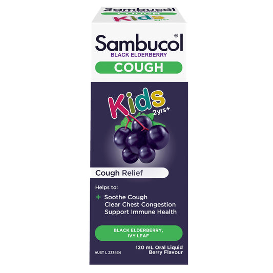 Sambucol Black Elderberry Cough Liquid 2Yrs 120ml