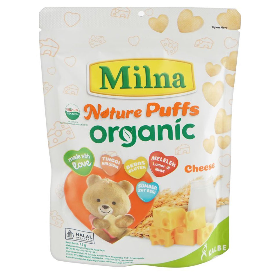 Milna Organic Nature Puffs Apple & Mix Berries, Banana, Cheese 15g
