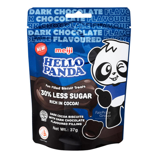 Meiji Hello Panda Fun Filled Biscuit Treats 30% Less Sugar 37g