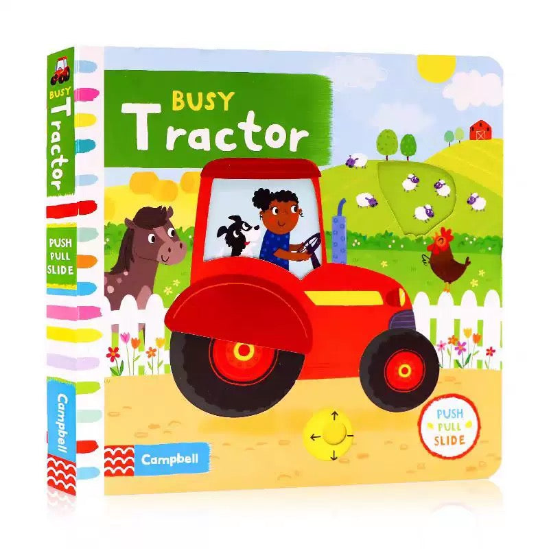 Campbell Push Pull Slide Busy Tractor