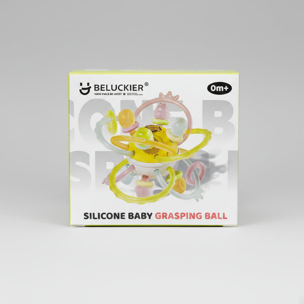 BELUCKIER Silicone Baby Grasping Ball Toy 0M+