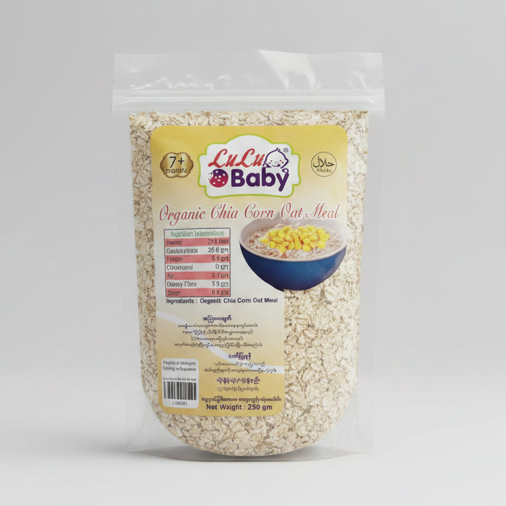 LuLu Baby Organic Chia Corn Oat Meal 250g 7M+