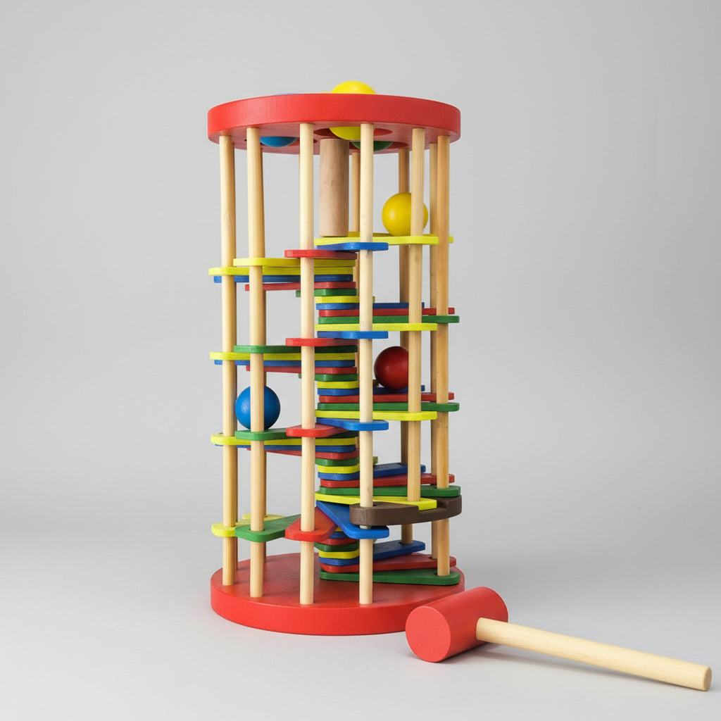 Knock Ball The Ladder Game Toy 3Yr+