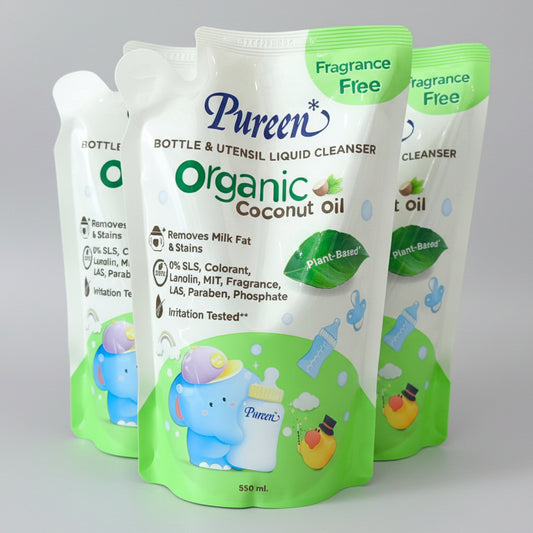 Pureen Organic Coconut Oil Bottle Cleanser 550ml